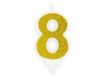 Picture of BIRTHDAY CANDLE GOLD NUMBER 8